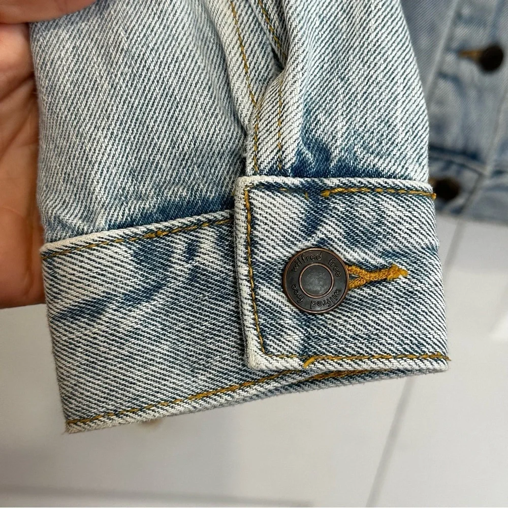 Wilfred Free Acid Wash Trucker Style Denim Jacket XXS Like New